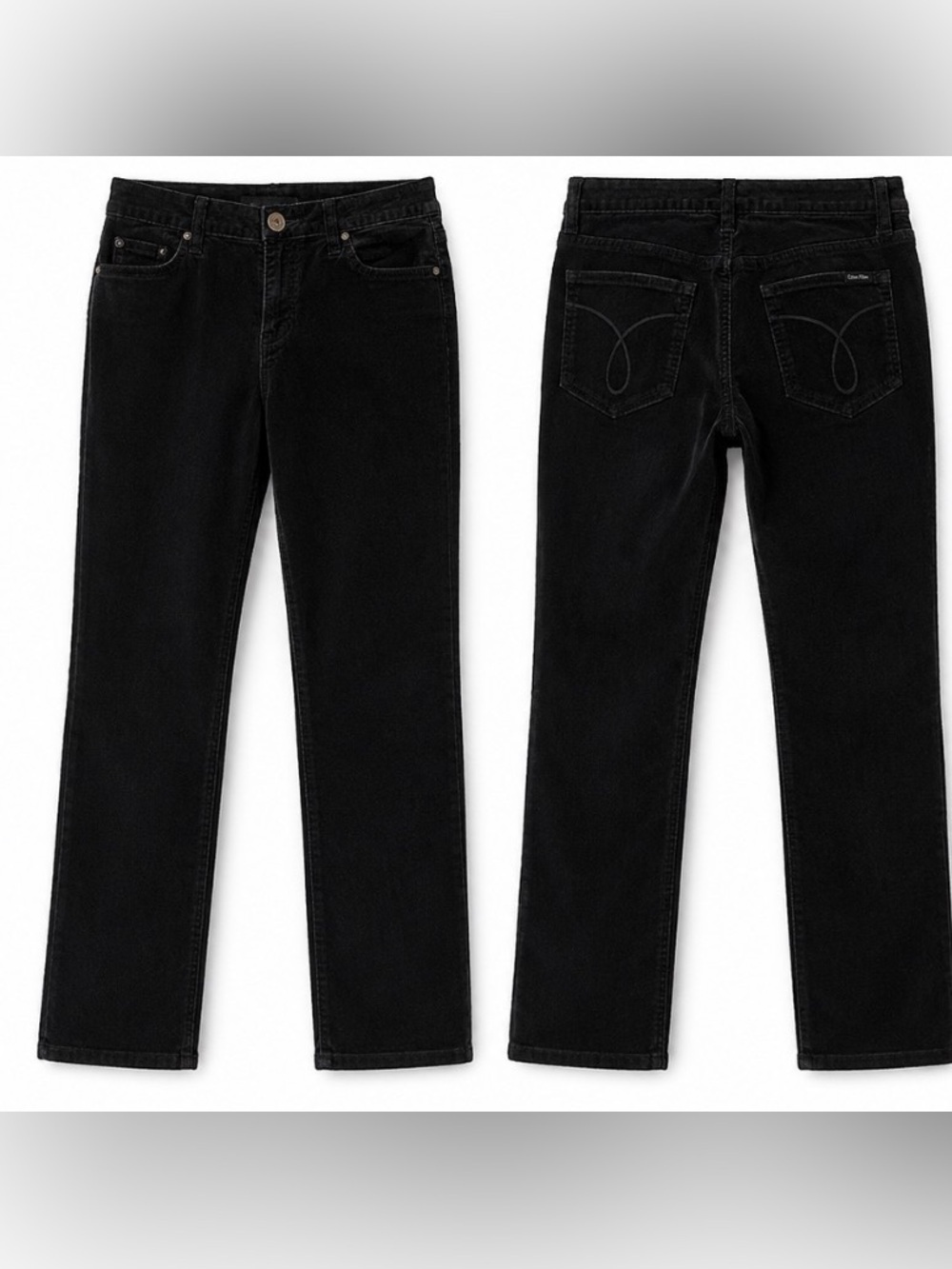 Calvin Klein Jeans Women’s Black Corduroy Pants – Size 8
